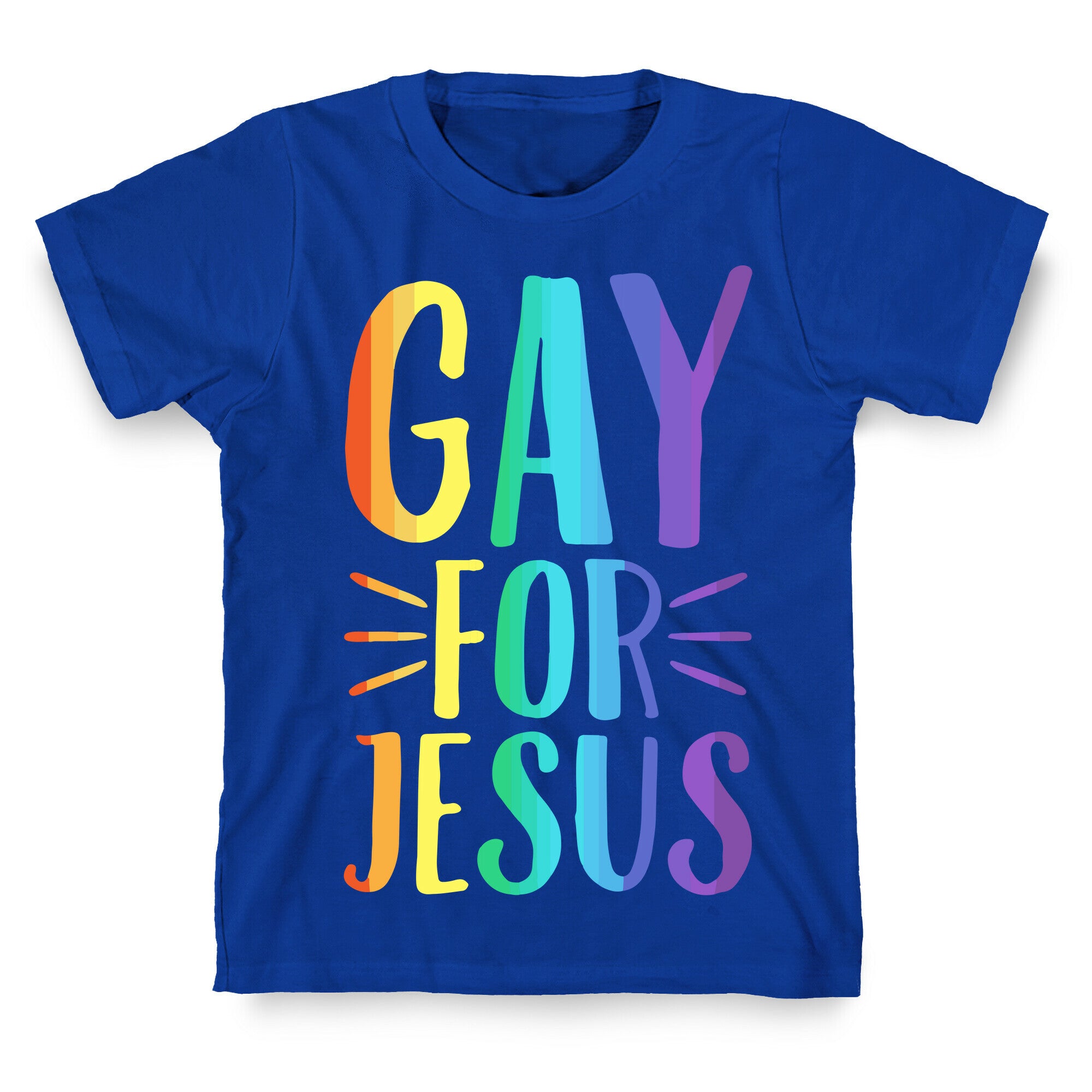 Gay For Jesus White Print T-Shirt